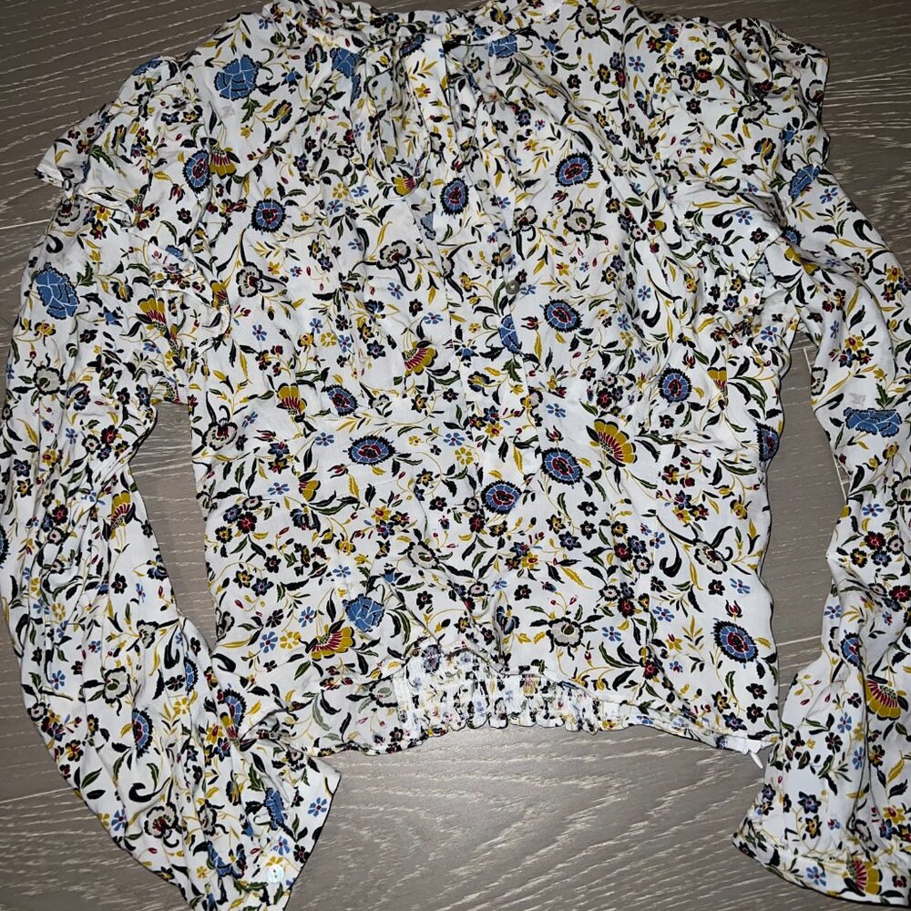 Zara Multicoloured Smock Crop Summery Top (US S) NEVER BEEN WORN